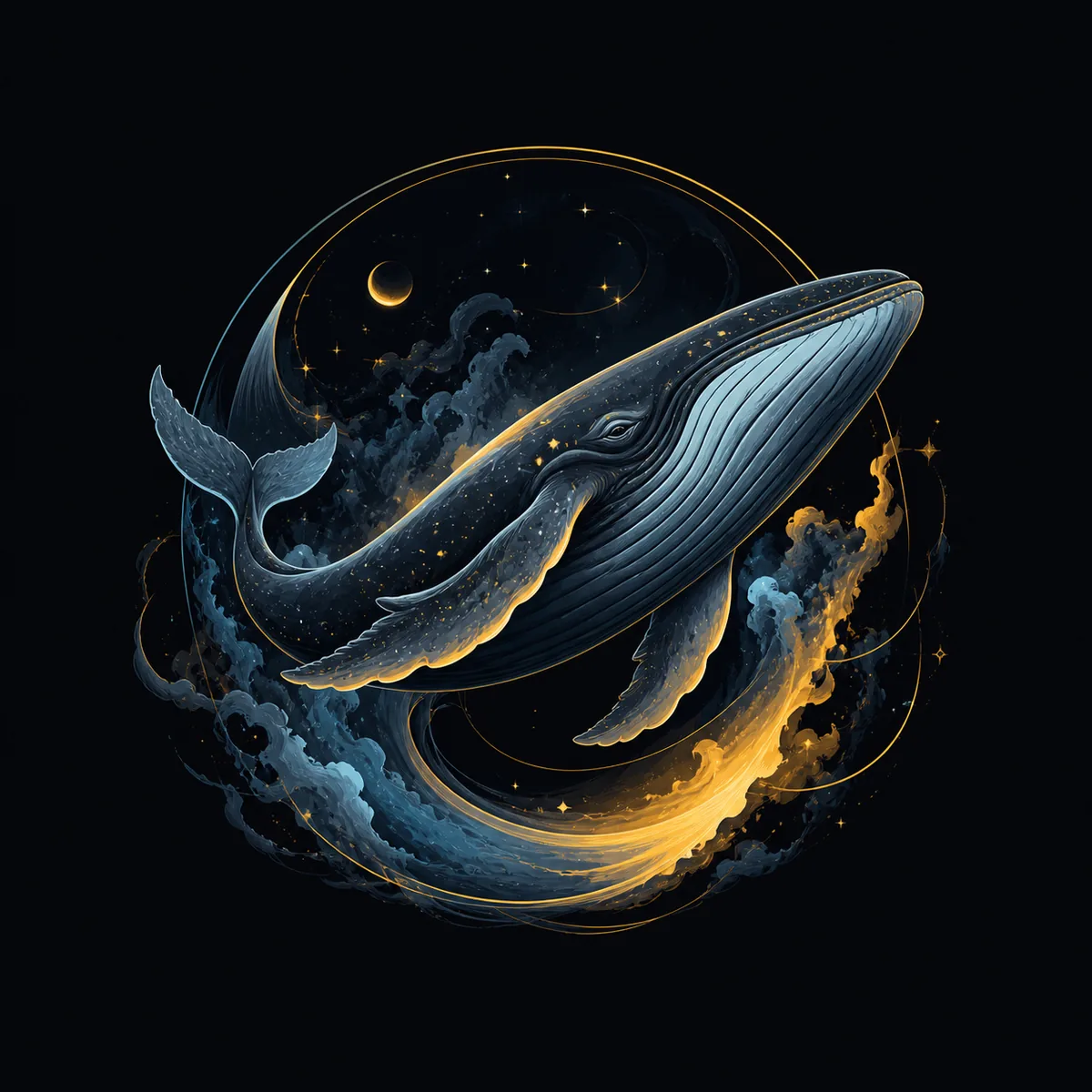 Whale in space Vector
